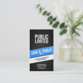 Modern Corporate Black Professional Visitekaartje (Staand voorkant)