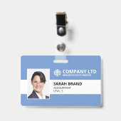 Modern Corporate Business Personeel ID Badge (Front with Clip)
