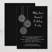 Modern Corporate Holiday Party - zwart Kaart (Voorkant / Achterkant)