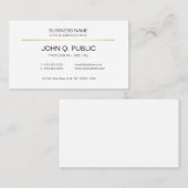 Modern Corporate Plain Gold White Professional Visitekaartje (Voorkant / Achterkant)