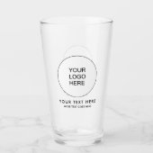 Modern Corporate Small Business Logo Tekstbier Glas (Voorkant)