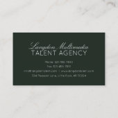 Modern Corporate Talent Manager donkergroen Visitekaartje (Achterkant)
