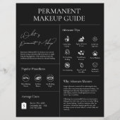 Modern Cosmetic Permanent Makeup Aftercare Guide Flyer (Voorkant)