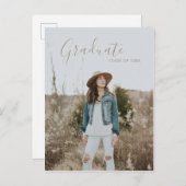 Modern Country Chic bewerkbare foto Afstuderen Aankondigingskaart (Voorkant / Achterkant)