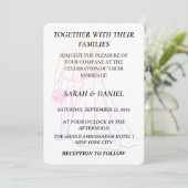 Modern Couple Line Art Wedding Invitation | Rustic (Debout devant)