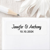 Modern Couple Names & Date Wedding - Black Etiket (Insitu)