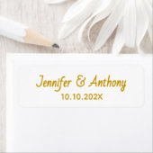 Modern Couple Names & Date Wedding - Gold Etiket (Insitu)