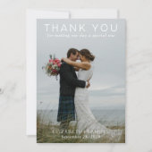 Modern Couple Wedding Green Bedankkaart (Voorkant)