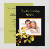 Modern Couple Wedding Shower-uitnodiging Kaart (Voorkant / Achterkant)