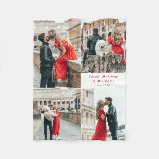 Modern Couples 4 Fotocollage Fleece Deken (Voorkant)