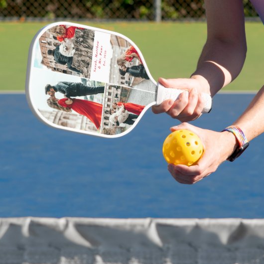 Modern Couples 4 Fotocollage Pickleball Paddle (Insitu)