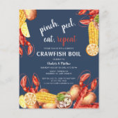Modern Couples Verloving Crawfish Boil Invitation (Voorkant)