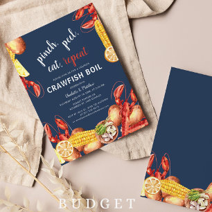 Modern Couples Verloving Crawfish Boil Invitation