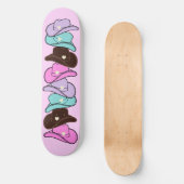 Modern Cowboy Pet Stack Pink Skateboard (Voorkant)
