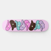 Modern Cowboy Pet Stack Pink Skateboard (Horizontaal)