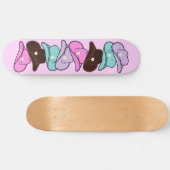 Modern Cowboy Pet Stack Pink Skateboard (Horizontaal)