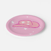 Modern Cowgirl Western Pet Roze Birthday Papieren Bordje (Gekanteld)