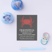 Modern Crab Festival Crab Restaurant Fundraiser Flyer (Enkel)