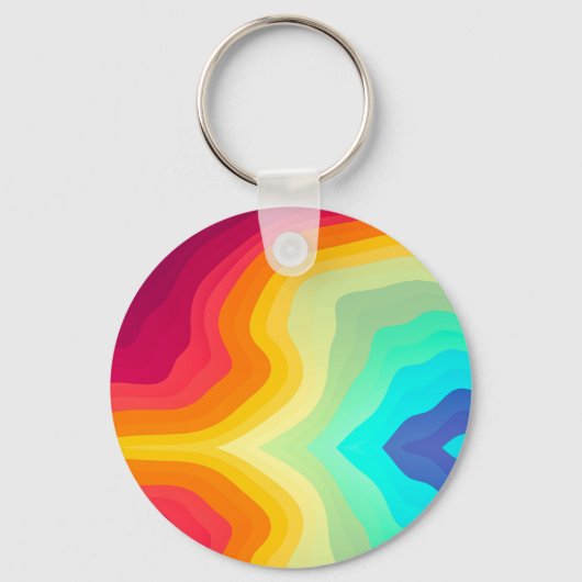 Modern Cracked colorful Stylist  Sleutelhanger (Voorkant)