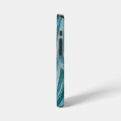 Modern Cracked Gold blue marble Stylist iPhone Hoesje (Linkerkant)