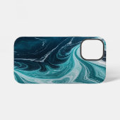 Modern Cracked Gold blue marble Stylist iPhone Hoesje (Achterkant horizontaal)