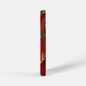 Modern Cracked Gold red Stylist iPhone Hoesje (Rechterkant)