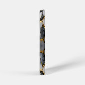 Modern Cracked Gold White & black marble iPhone Hoesje (Rechterkant)