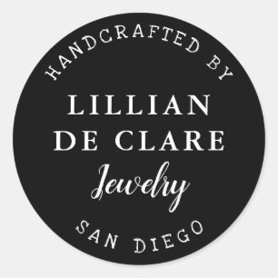 Modern Craft Business, naam stad Ronde Sticker