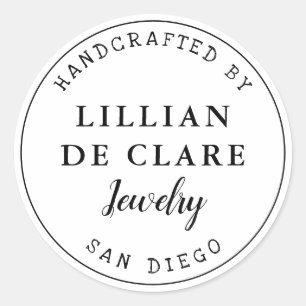 Modern Crafting Business, Stadsnaam Ronde Sticker