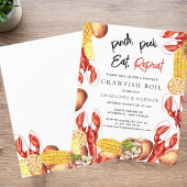 Modern Crawfish Boil Engagement Party Invitation