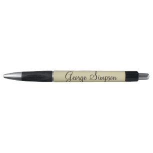 Modern Cream and Black Custom Name Sjabloon Pen
