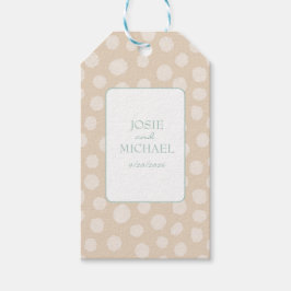 Modern Cream and Blue Gift Tag Cadeaulabel