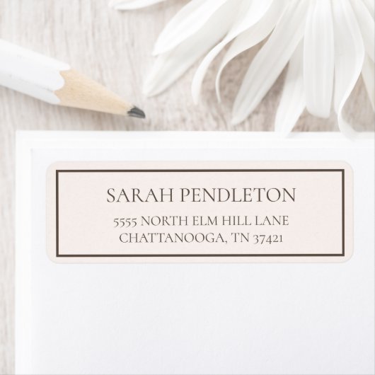 Modern Cream Brown Etiket (Insitu)