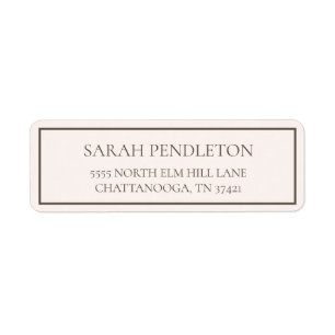 Modern Cream Brown Etiket