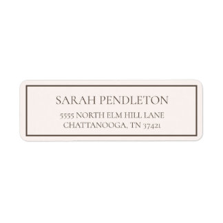 Modern Cream Brown Etiket