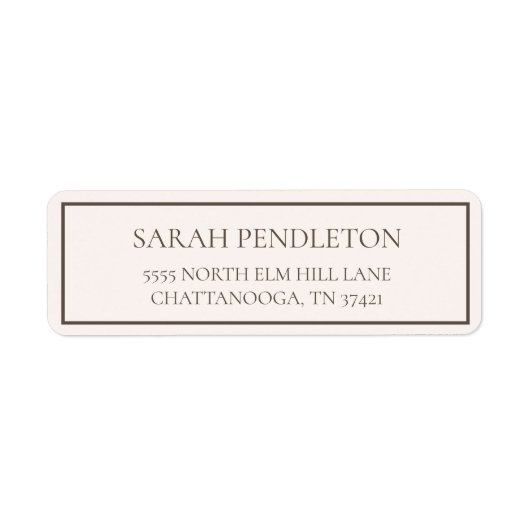 Modern Cream Brown Etiket (Voorkant)