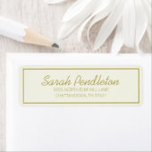 Modern Cream Gold-script Etiket (Insitu)