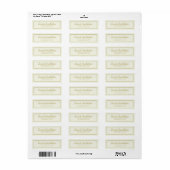 Modern Cream Gold-script Etiket (Full Sheet)