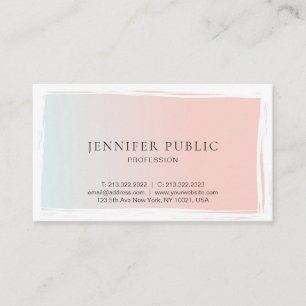 Modern Creative Graphic Design Trendy Plain Visitekaartje