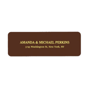 Modern Creative Minimalist Plain Brown Etiket