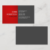 Modern Creative Red Grey Attractive Visitekaartje (Voorkant / Achterkant)