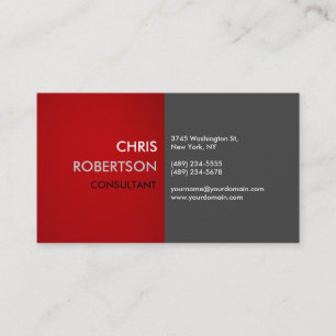 Modern Creative Red Grey Attractive Visitekaartje