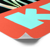 Modern Creative Wildlife Zebra Art Kenya Travel Poster (Hoek)