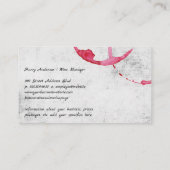 Modern Creative Wine Glass Logo Visitekaartje (Achterkant)