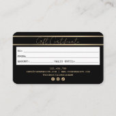 Modern Credit Kaart Gift Kaart Certificaat (Achterkant)