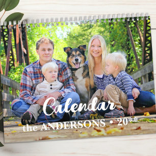 Modern Creëer Uw eigen aangepaste familiefoto 2025 Kalender