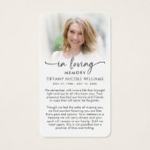 Modern Cross In Loving Memory Prayer Cards (Dos)