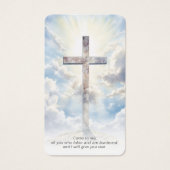 Modern Cross In Loving Memory Prayer Cards (Devant)