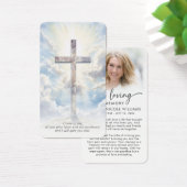 Modern Cross In Loving Memory Prayer Cards (Bureau)