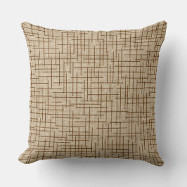 Modern Crosshatch burlap texture pattern Kussen